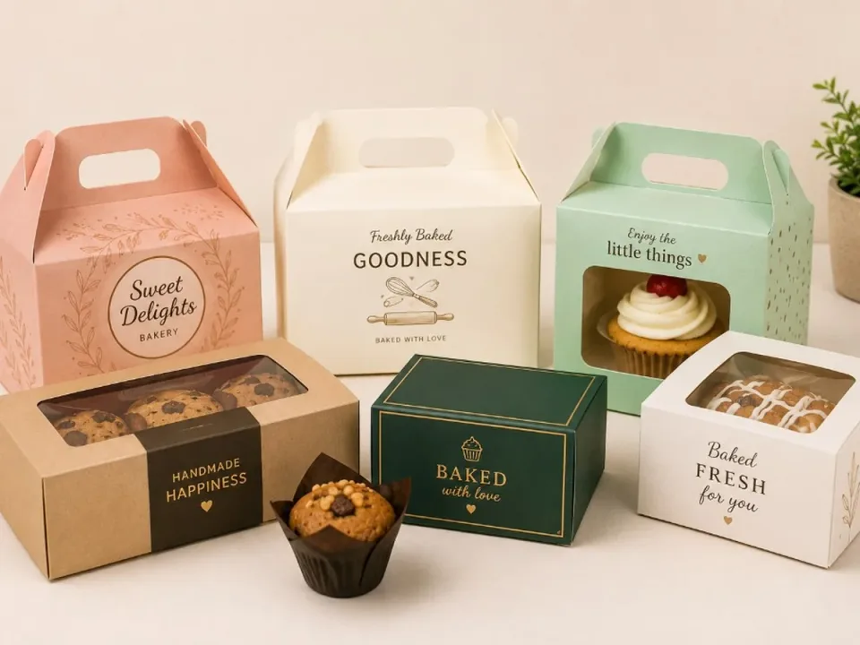 custom bakery boxes — bakery boxes printed with brand logo