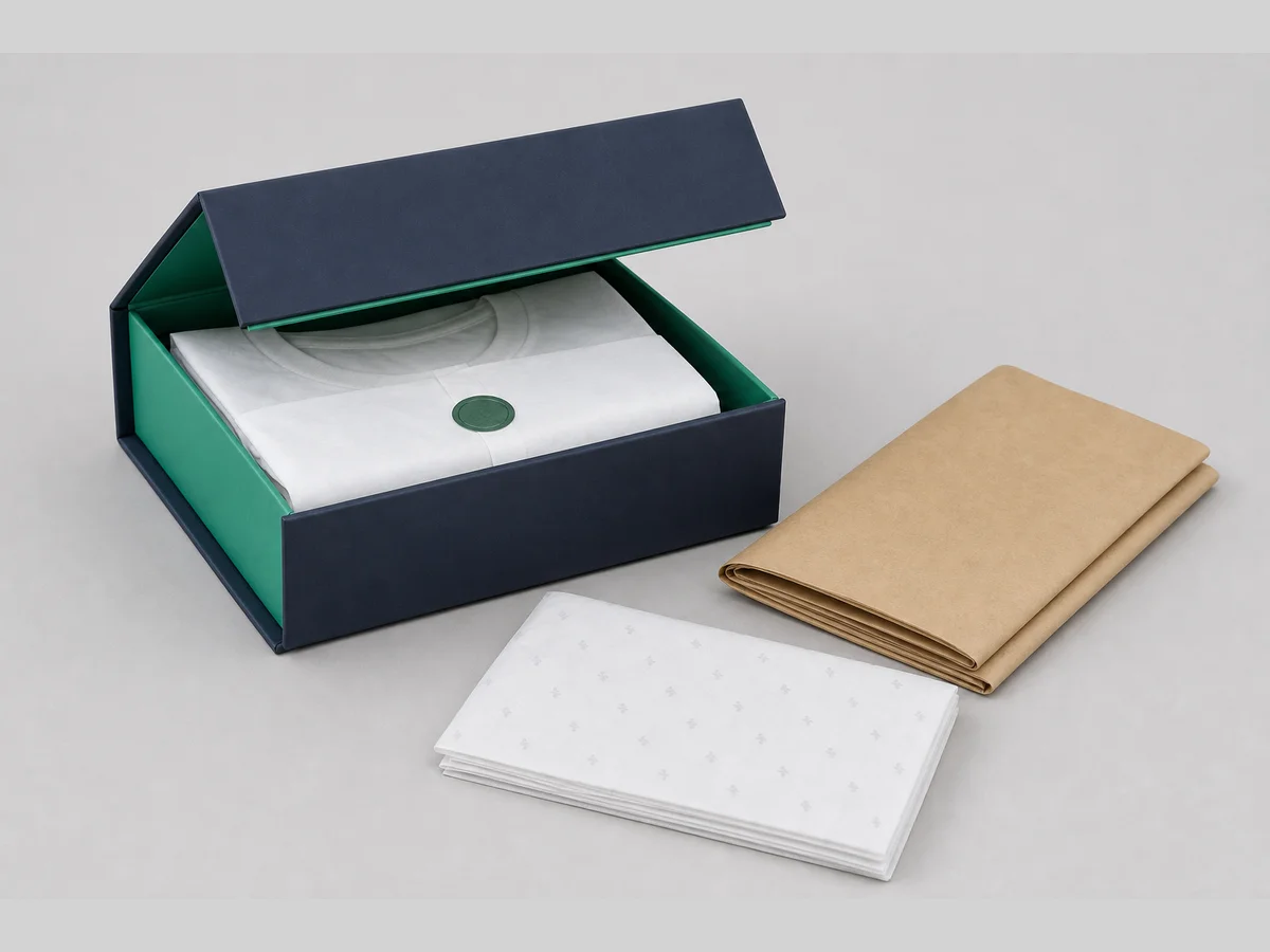 custom clothing packaging — clothing & apparel packaging printed with brand logo