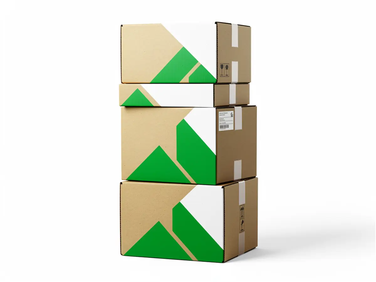 Corrugated Shipping Boxes — custom packaging printed with brand logo