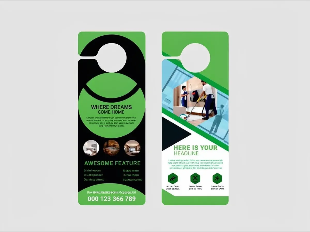 custom door hangers — door hangers printed with brand logo