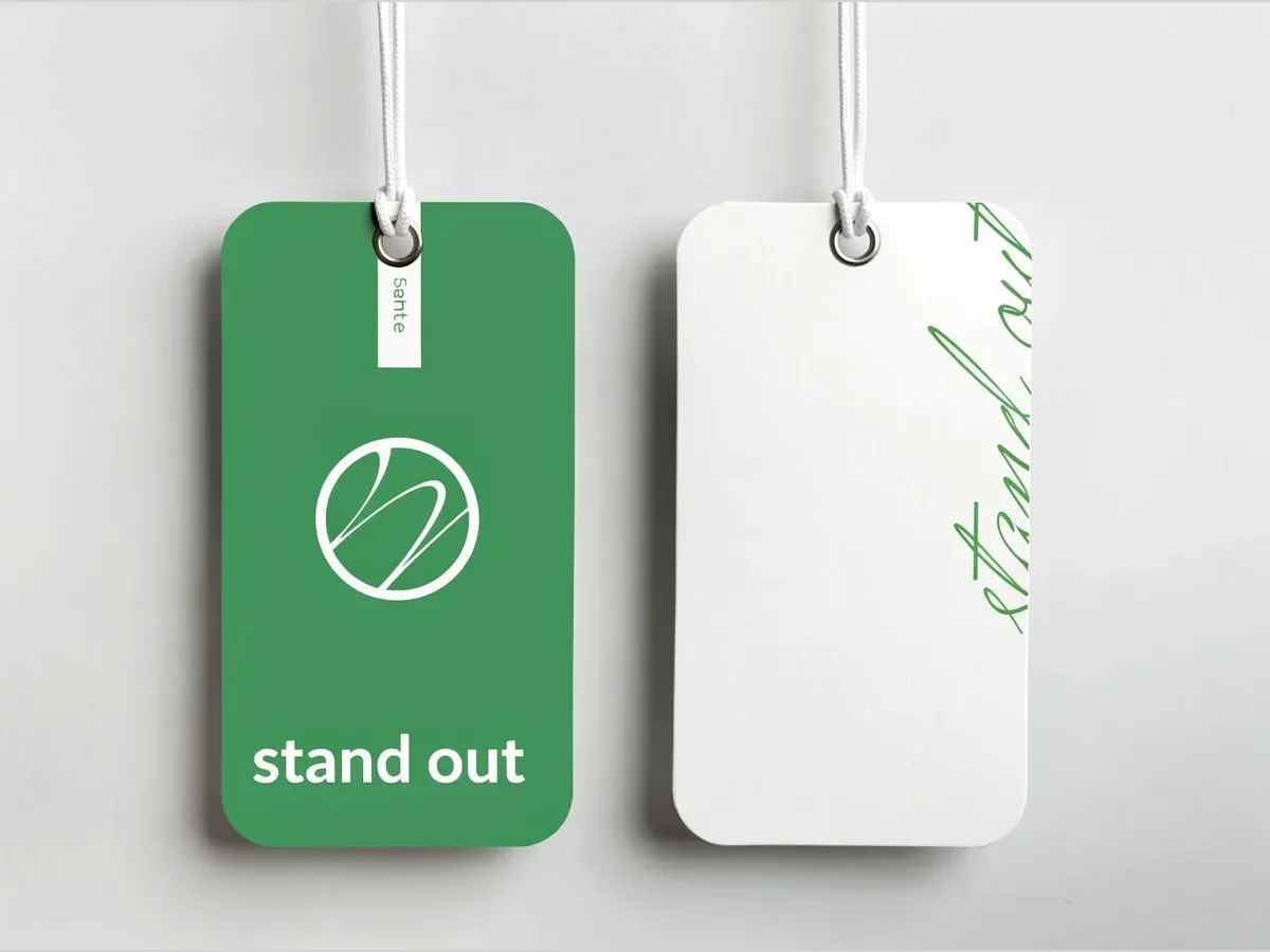 custom hang tags — hang tags printed with brand logo