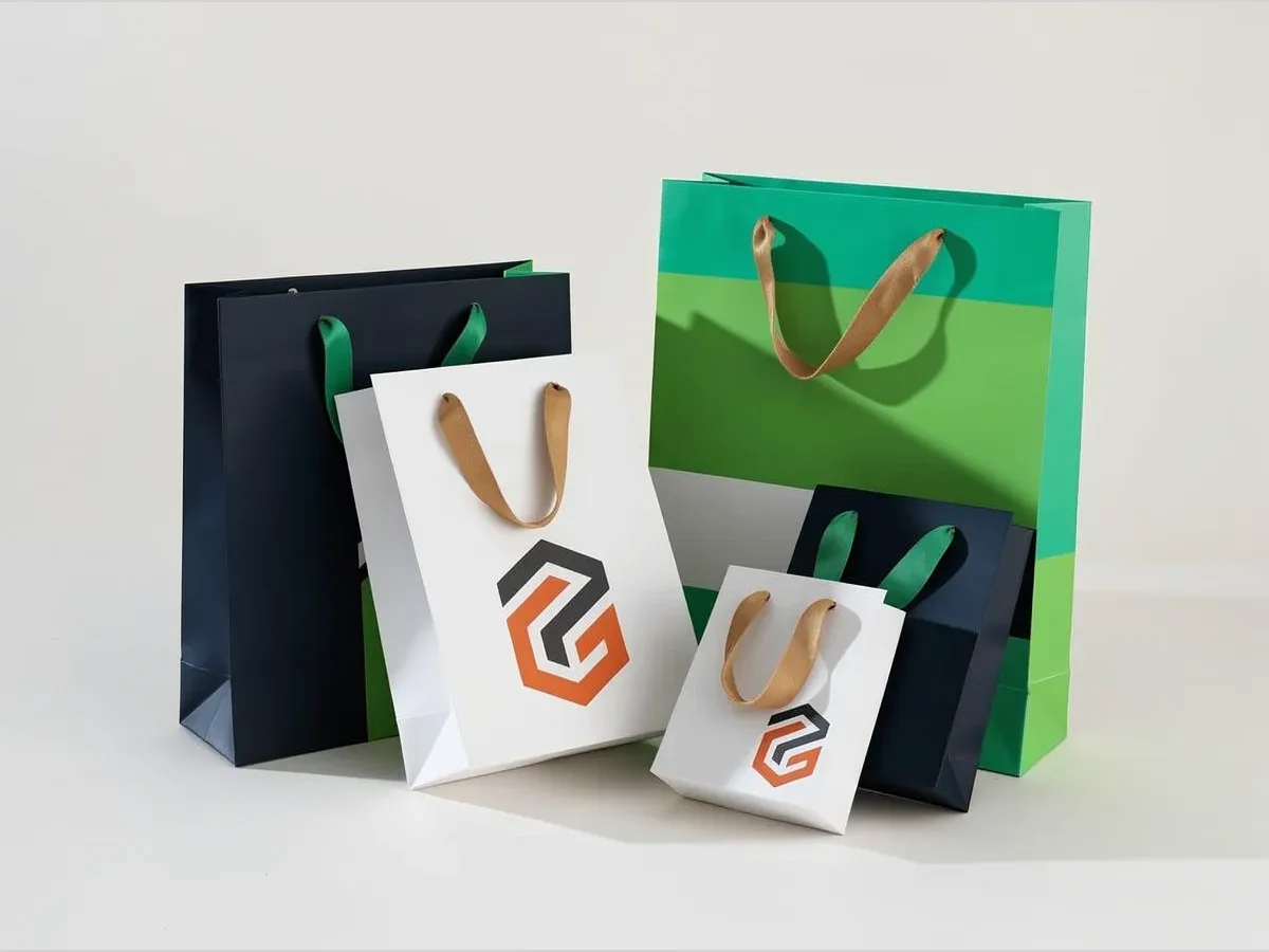 custom kraft bags — kraft bags printed with brand logo