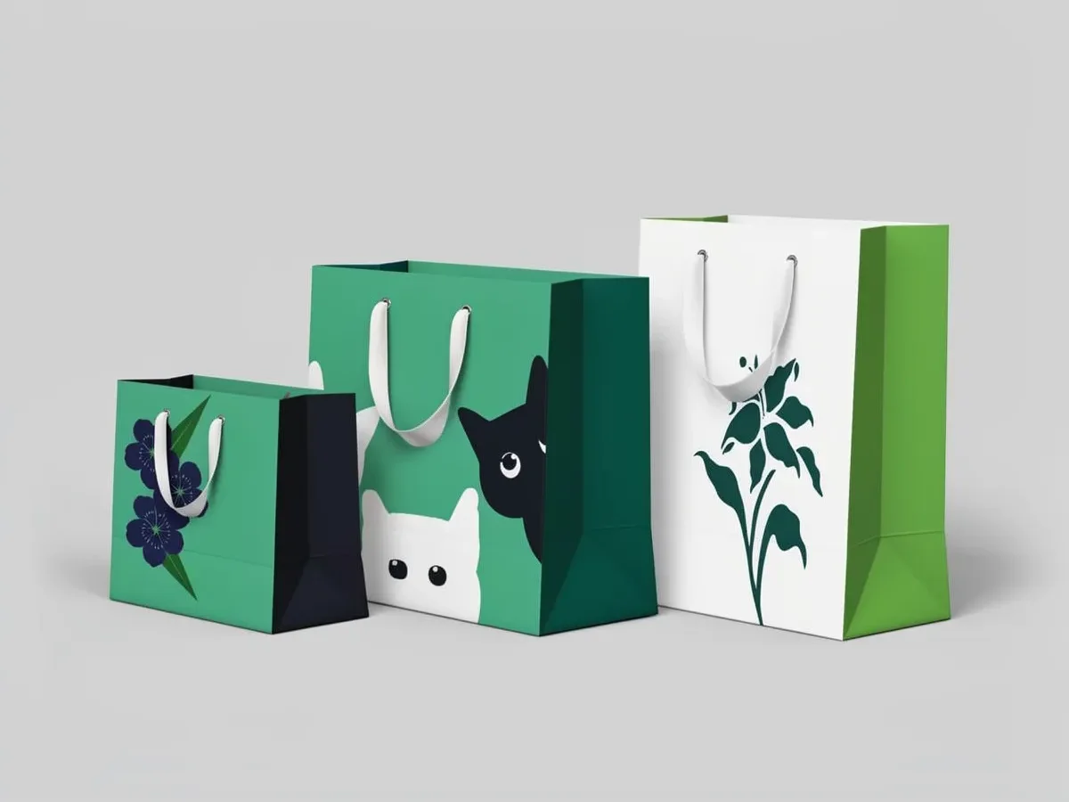 custom paper bags — paper bags printed with brand logo