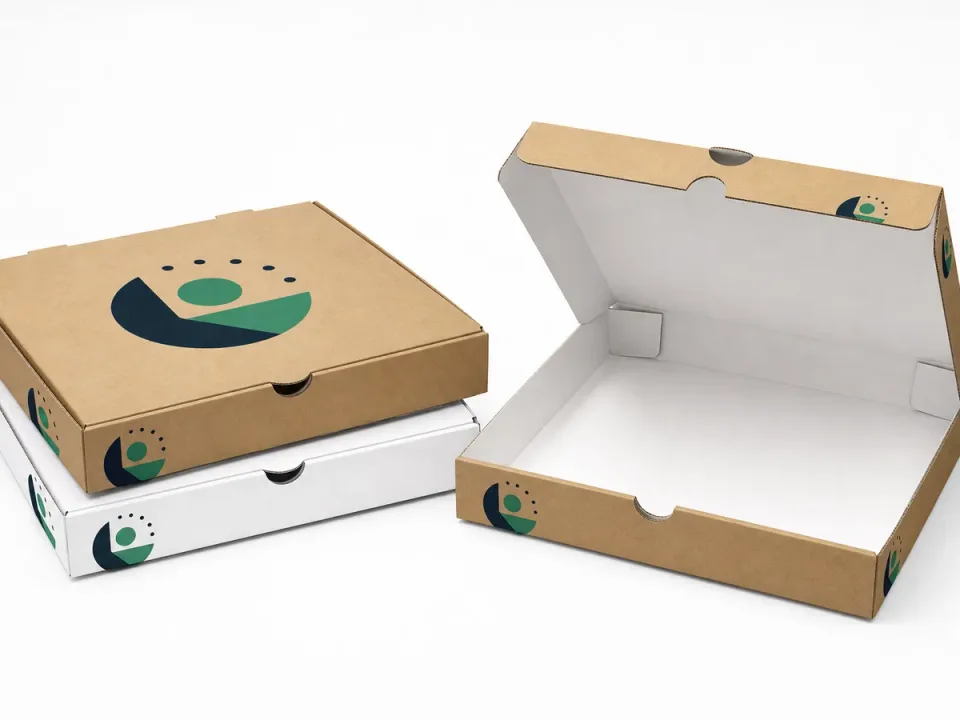 custom pizza boxes — pizza boxes printed with brand logo